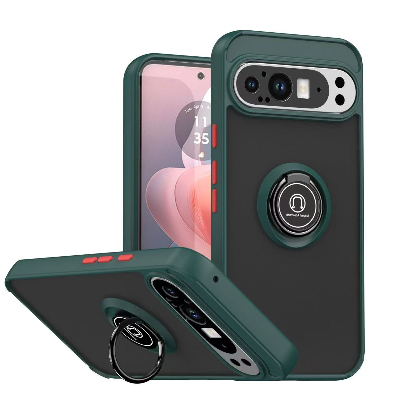 

Для Google Pixel 9A 8A 7A Бронированный Матовый Автомобильный Магнитный Чехол Для Google Pixel 10 9 Pro XL Pixel 7 8 Pro Кольцо-подставка Ударопрочный чехол For Pixel 7 PRO