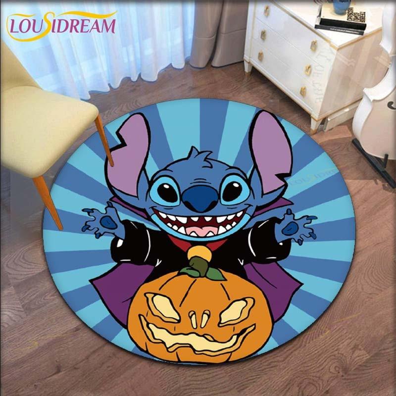 Cartoon Stitch Round Carpet for Living Room Carpet Floor Rug Bath Mat Bedroom Carpet for Children's Room Doormat