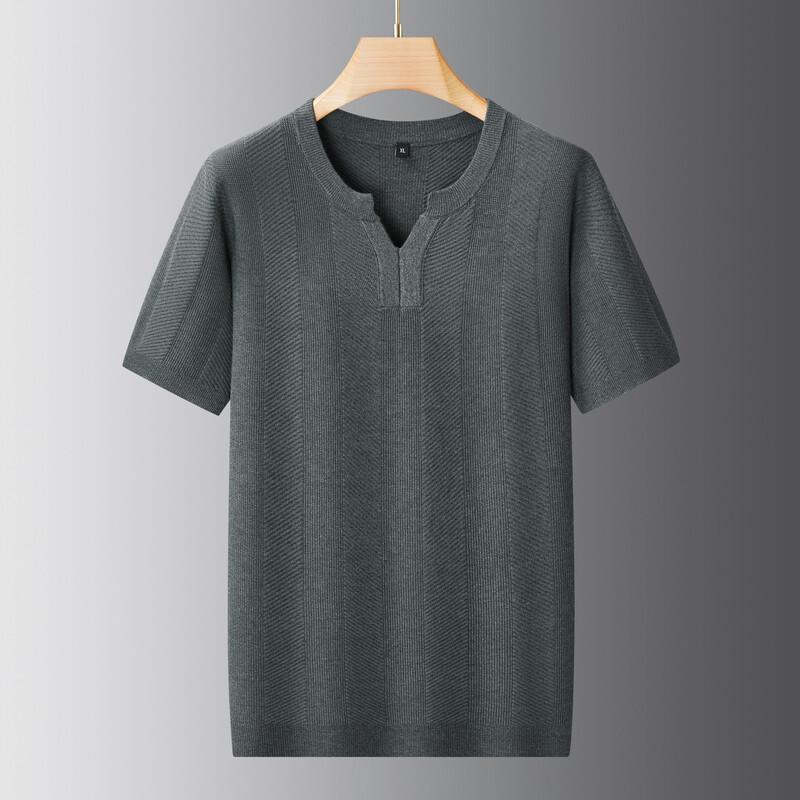 Dibinze Men's Plus Size Casual Knit Henley Sweater