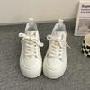 White popular thick-soled heightening versatile little white shoes women's 2025 new autumn skirt breathable casual board shoes