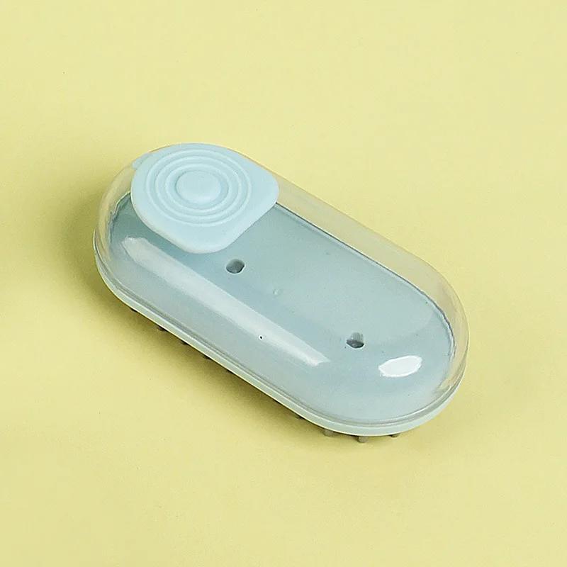 Shower Pet Haired Dog Shampoo Brush for Short Brush Bath Soft Grooming Silicone Dispenser with Soothe Bristle Pet Massage
