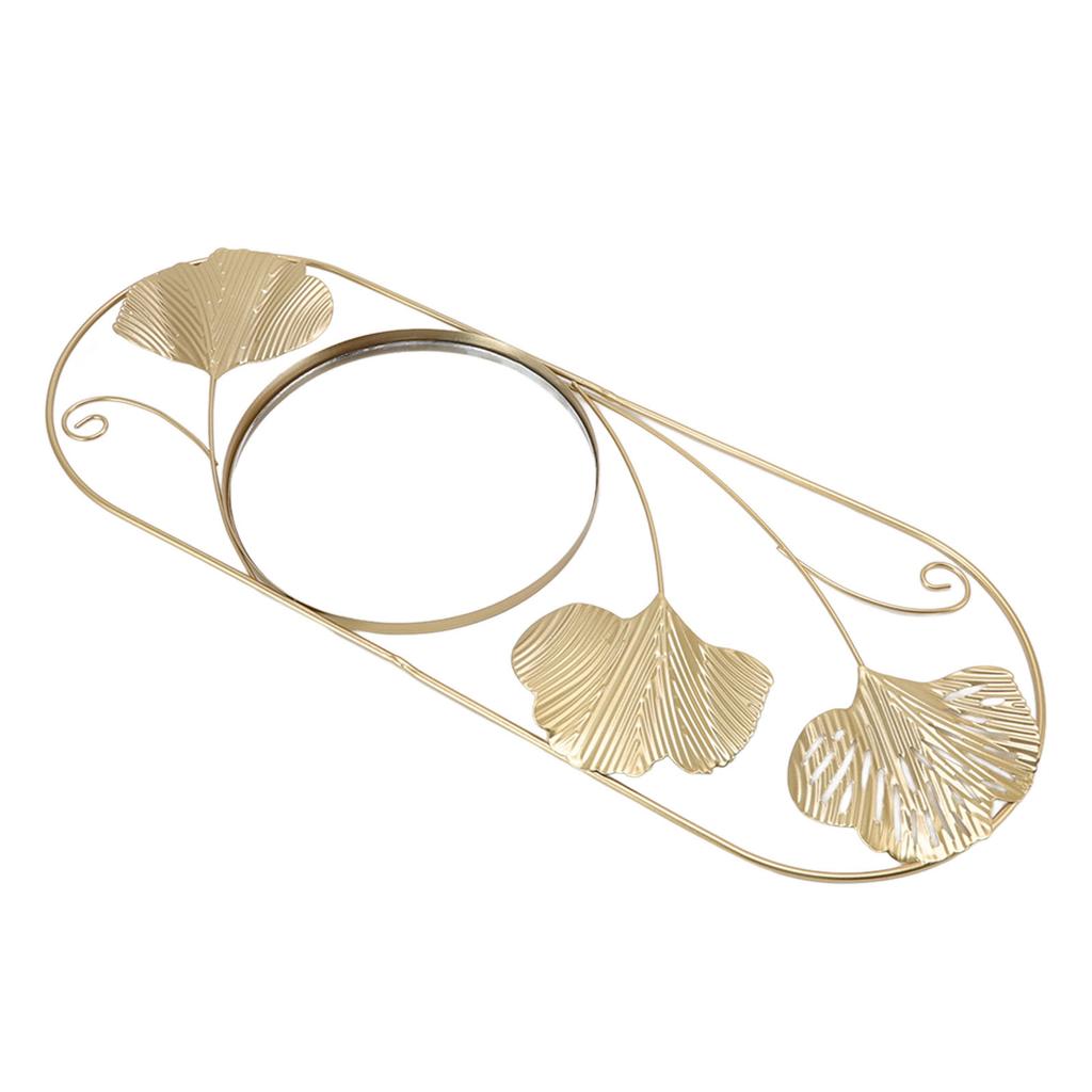 Metal Leaf Wall Mirror Fade Resistant Artistic Modern Decorative Mirror for Bedroom Living Room Office