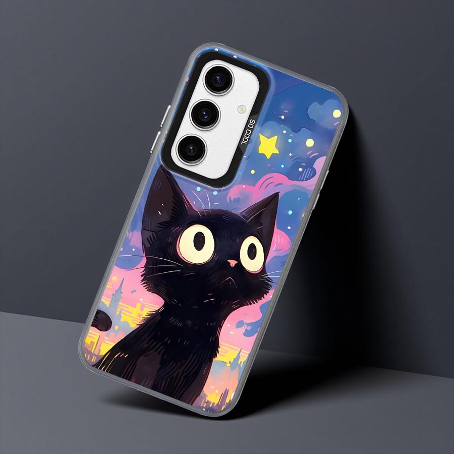 

Soft Shell Case for Samsung Galaxy A72 A55 A53 A26 A36 A71 A73 A52 A35 A54 A51 A56 Van Gogh Art Cat Galaxy A52