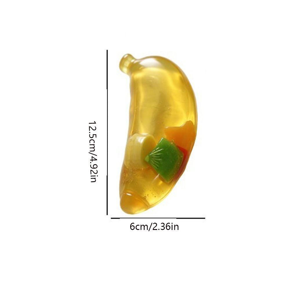 Simulated Fruit Simulated Banana Vent Toy TPR Fruits Pinch Toy Banana Squeeze Toy  Office Desk Toy
