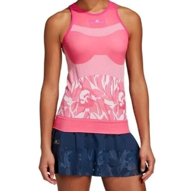 Adidas Color Block Printed Breathable Sports Tank Top Women Tops Pink DP0257