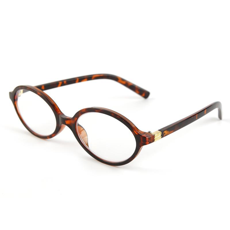 New oval frame retro reading glasses female nerd high definition anti blue light reading glasses male