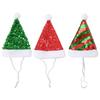 Pet Santa Hat Christmas Costume Headwear for Cat Dogs Pet Festival Party Props Sequins Santa Cap Headband Pet Accessory