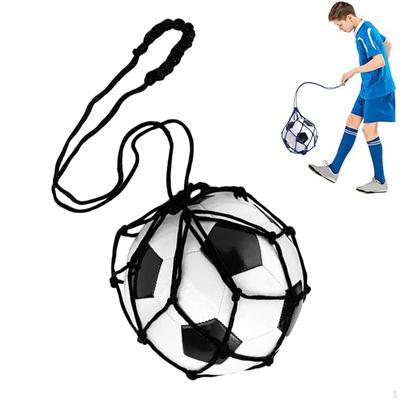 Football Kick Trainer Soccer Ball Net KICKER Equipment Training Aid Nylon Holder Bag Juggling