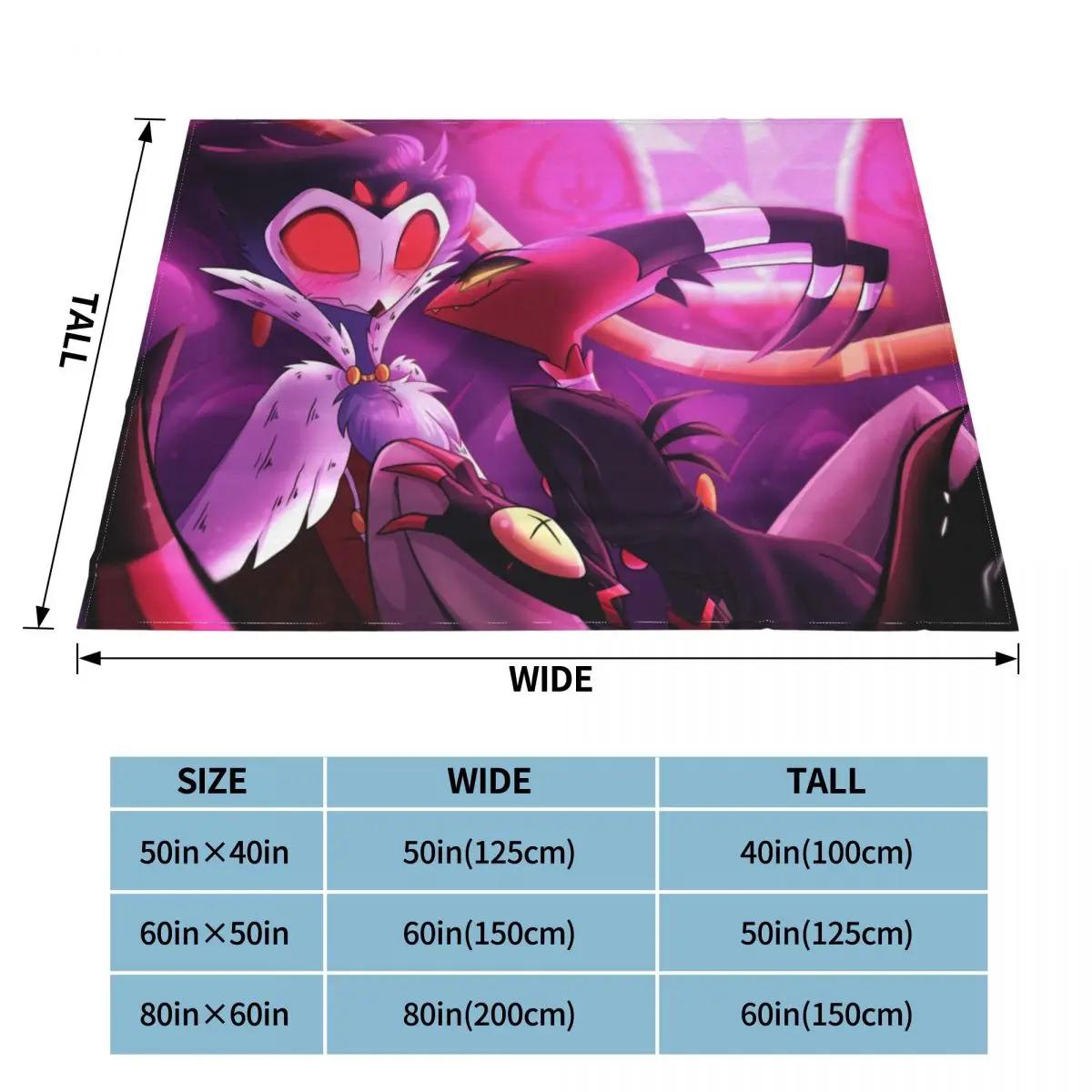 

Blitzo Stolas Вязаные одеяла Helluva Boss Anime Фланелевое одеяло для домашнего дивана с принтом Мягкие теплые покрывала 75x100cm 30x40in