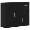 Sideboard in Black Oak Finish 91 x 29.5 x 75 cm Engineered Wood