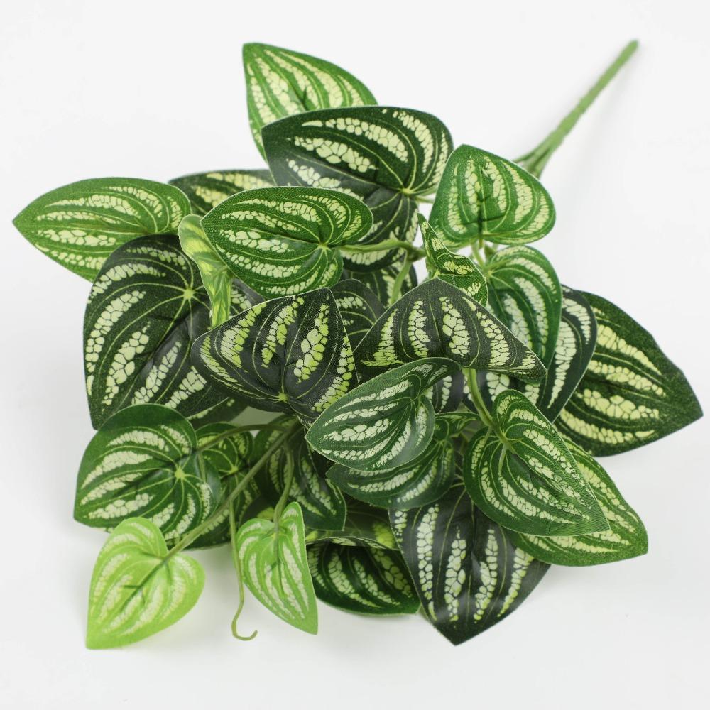 Large Green Potted Plants 7 Heads Fake Plant Artificial Green Plant Leaves  Hotel Restaurant Decor