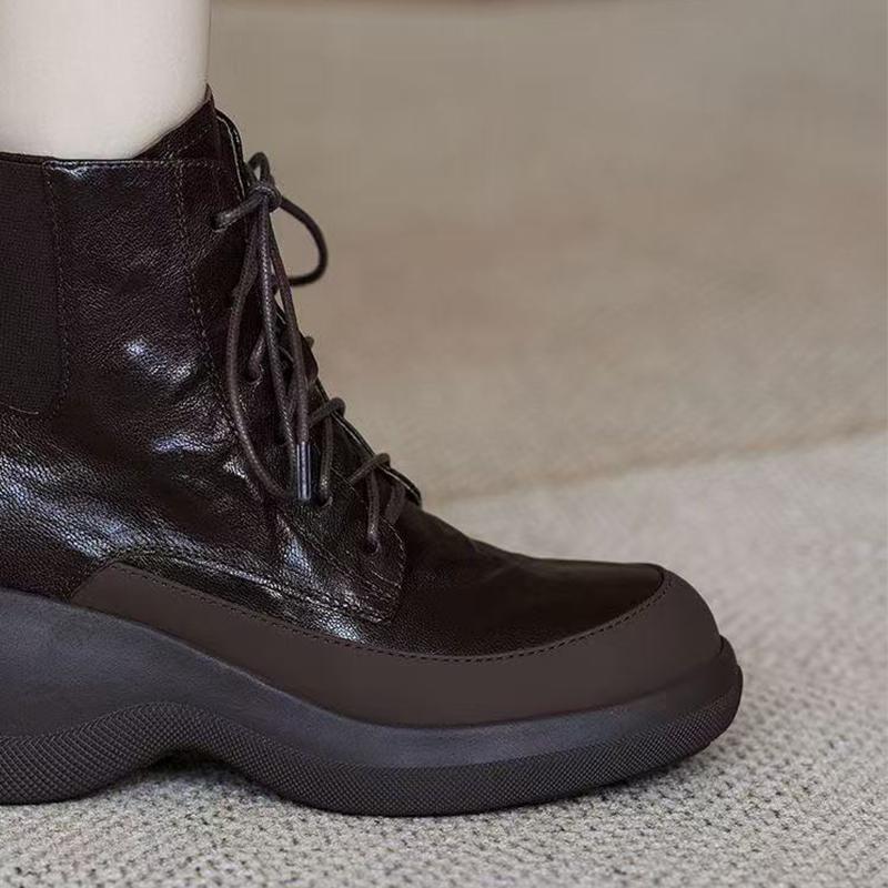 Ankle Boots for Women Flats Designer Sport Shoes  Winter Fashion Chelsea Boots Walking Cozy Dress Lace Up Retro Mujer Botas