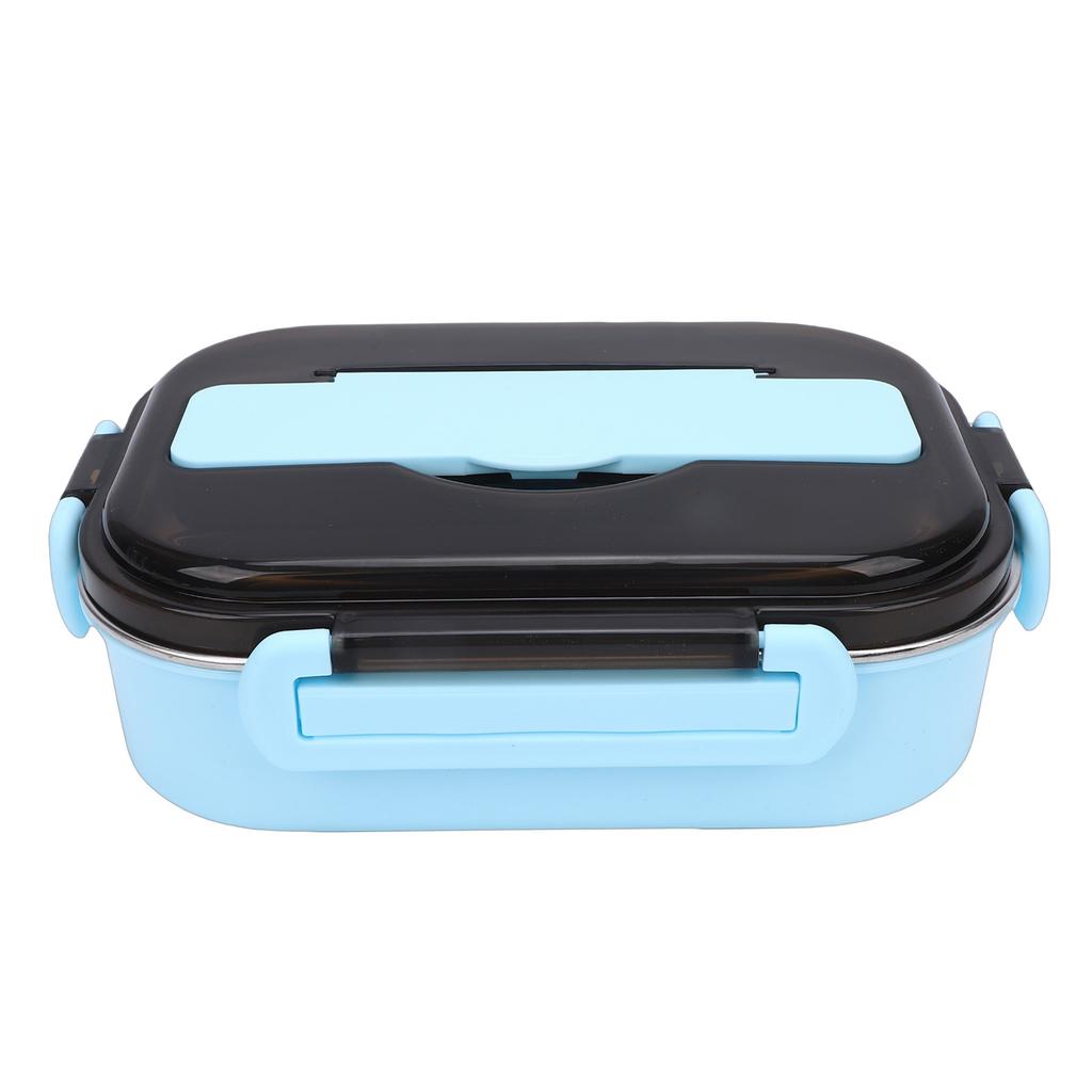 Lunch Box 304 Stainless Steel 3 Grids   Box Microwaveable with Spoon Chopsticks for Camping Traveling