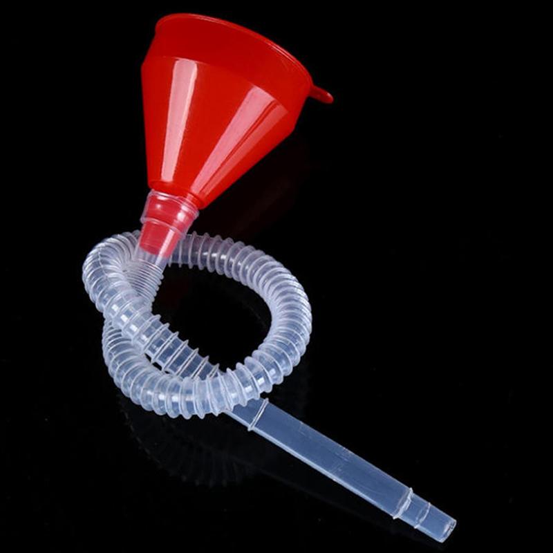 Automotive Plastic Funnel Set Wide Mouth Fuel And Oil Multi-use Flexible Right Angle Funnels For Water Coolant And Engine Oil