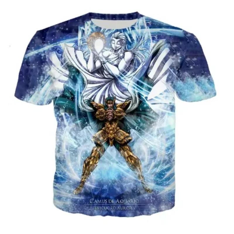 Anime The Knights of The Zodiac Saint Seiya 3D Printed T Shirt For Men Women Short Sleeve Harajuku Style Tops Streetwear Kid Tee
