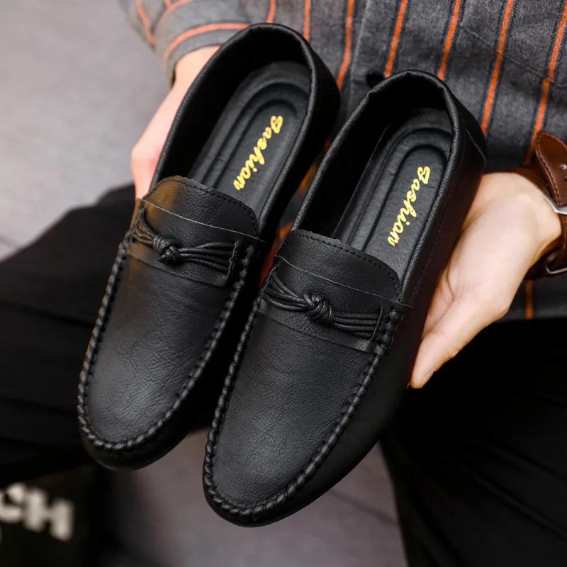 Mens Loafers Shoes Man Men Sneakers Walking Fashion Moccasins Designer Footwear Male Brand Casual Leather Boat Shoes for Men
