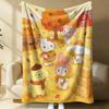 Sanrio Spring Forest Flannel Blanket Kawaii Hello Kitty Print Soft Warm Fluffy Throw Bed Sofa Cover Nap Office Shawl Summer