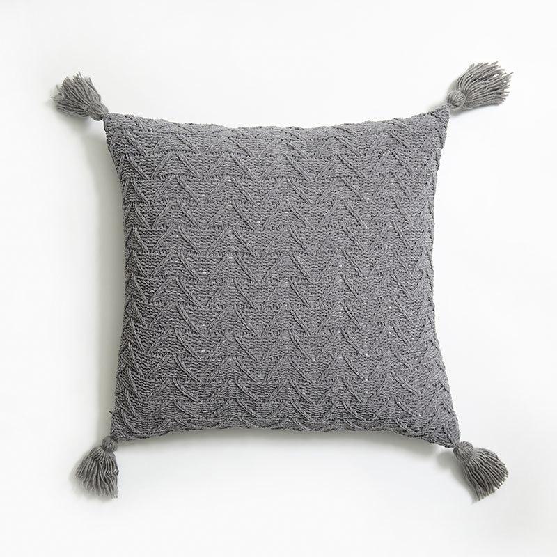 Chenille Knitted Pillow Cushion Cover - Home Furnishing Accessory (Core Not Included)