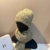 Winter Knit Beanie With Ear Flaps Scarf Set - Soft Warm Face-Flattering Hat Adults
