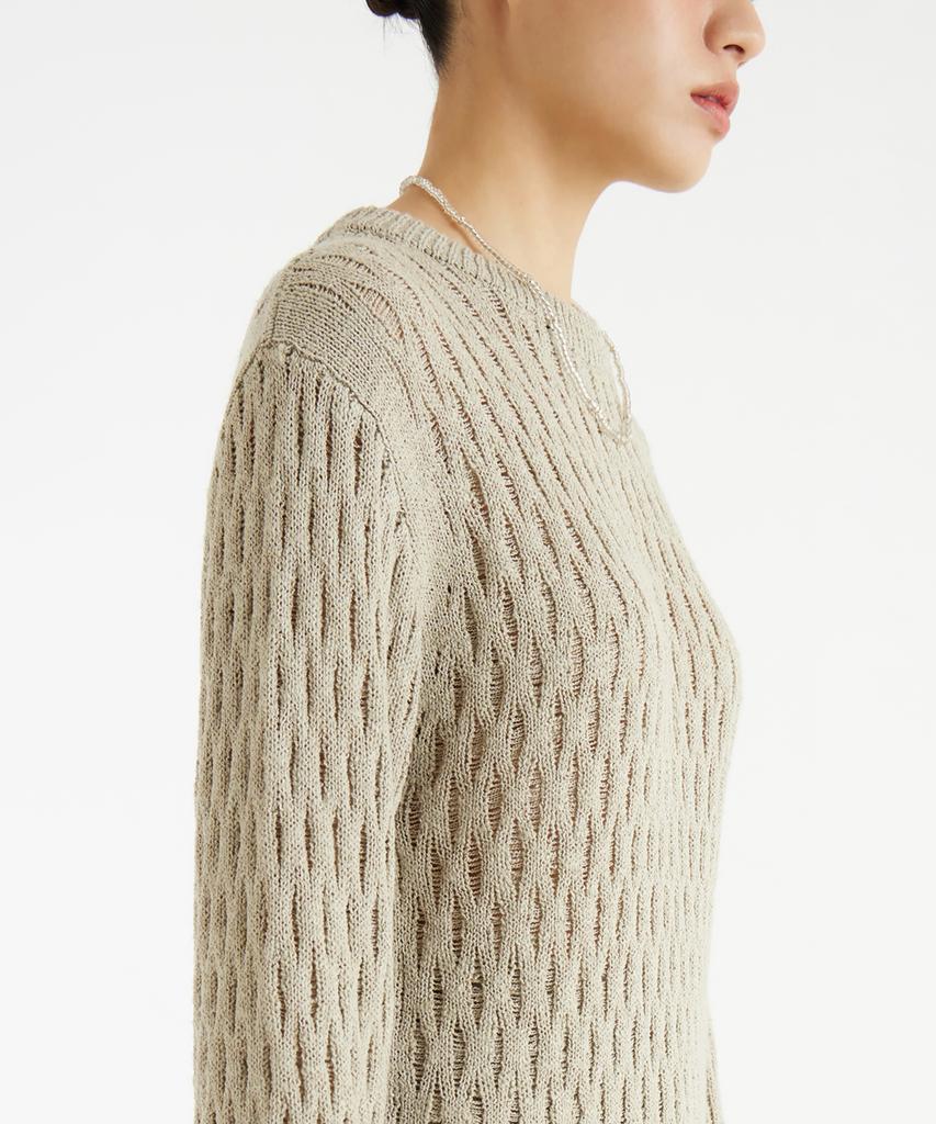 YOUTH Tassel Crewneck Knit Top - Sage Green