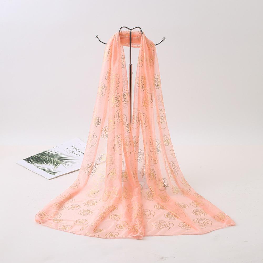 New printed phoenix rose silk scarf women's versatile long beauty yarn scarf beach yarn gift