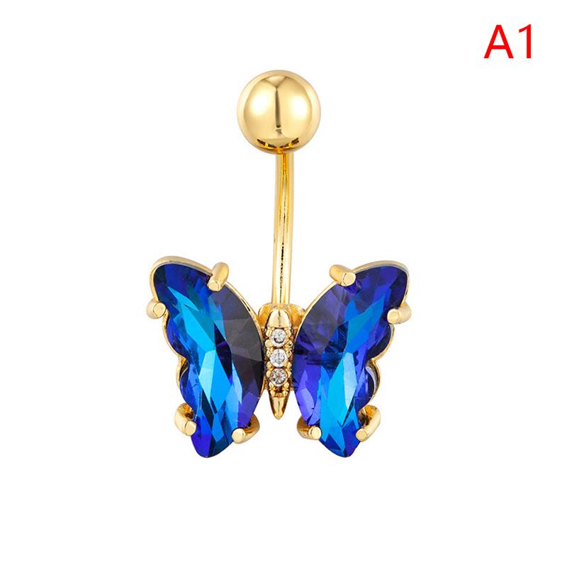 

Красочные бабочки пирсинг пупка кольца женщина украшения для тела