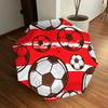 Soccer Ball Pattern Automatic Opening/Closing Umbrella - Portable Three-Fold Design with 8-Bone Iron Frame - Gift for Fans, Travelers, Daily