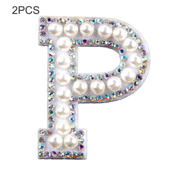 2Pcs DIY Handmade Patch Decor Fabric Adorable English Letter Shape Patch Sticker for Bag