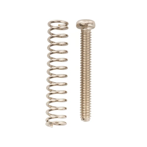 Musiclily Ultra UNC#3-48 X 0.78" (2.5x20mm) Humbucker Pickup Screw and Spring Set, Stainless Steel, Nickel, for Fender USA MIM Electric Guitars (Set O