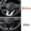 Inner Steering Wheel U Type Cover Trim For Fit Kia K3 Forte -22 Carbon Fiber