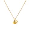 Doreen Box Gold Plated Heart Letter  Pendant  Necklace 304 Stainless Steel Chain Necklace For Women, Stylish Gift 45cm+ 5cm,1PC