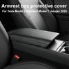 Leather Armrest Cover For Tesla Model 3 Highland Model Y Juniper Central Armrest Protective Pad Cover Car Interior Accessorie