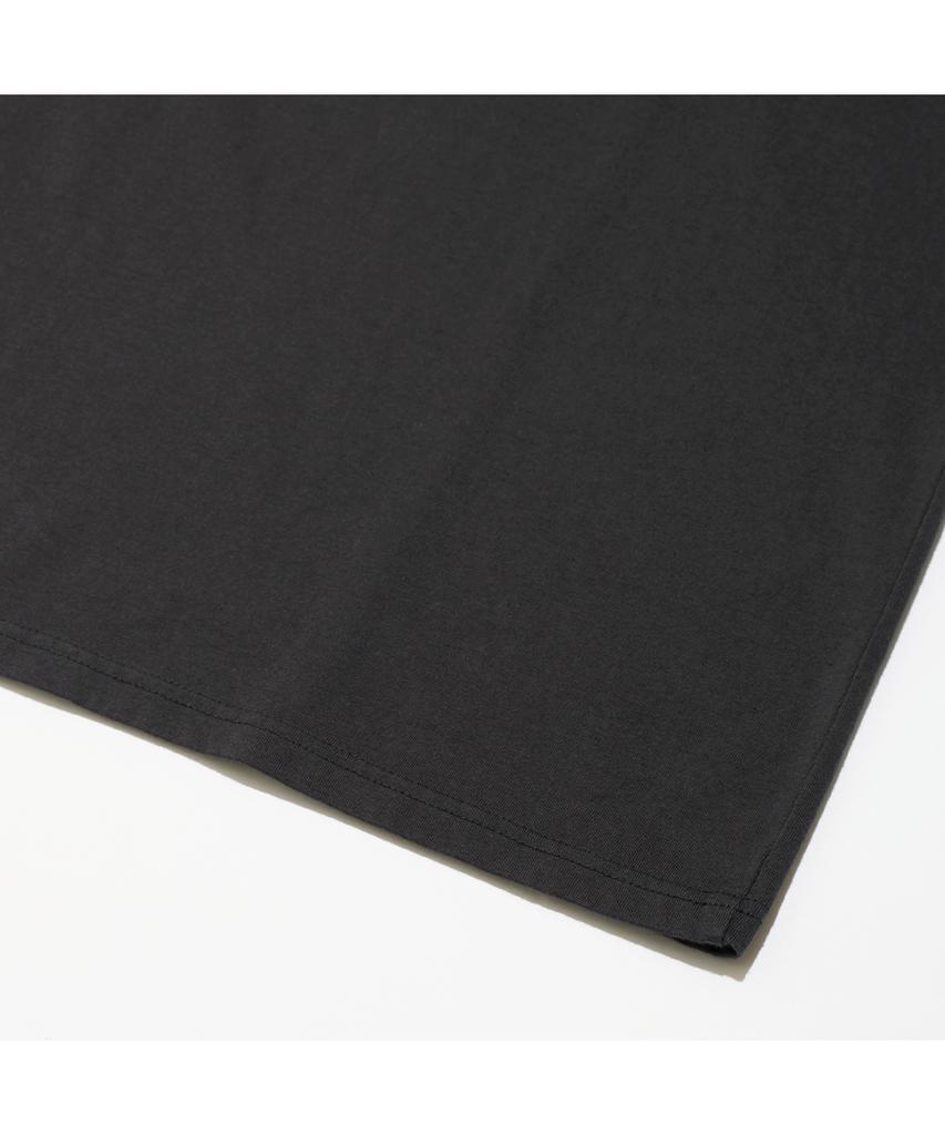 Dyutelo Neck Color Box Short Sleeve T-Shirt Vintage Black