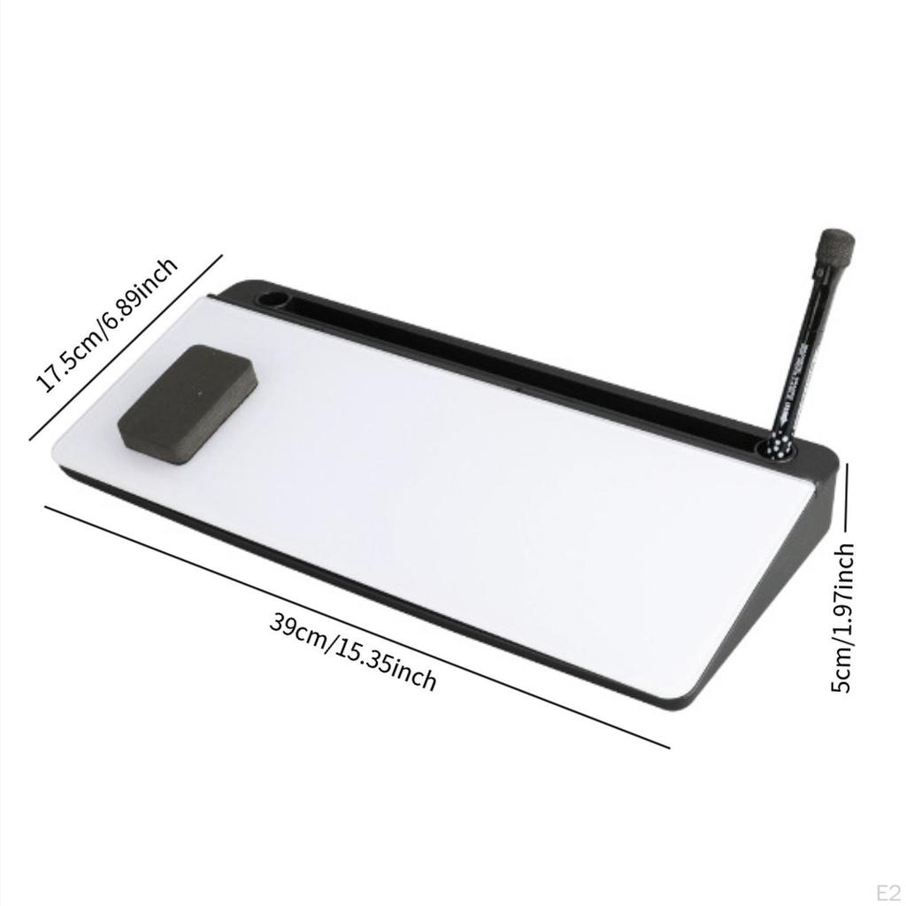 Glass Desk Whiteboard ,Desk Organizer, Desktop with Drawer, Dry Erase White Board ,Computer Keyboard