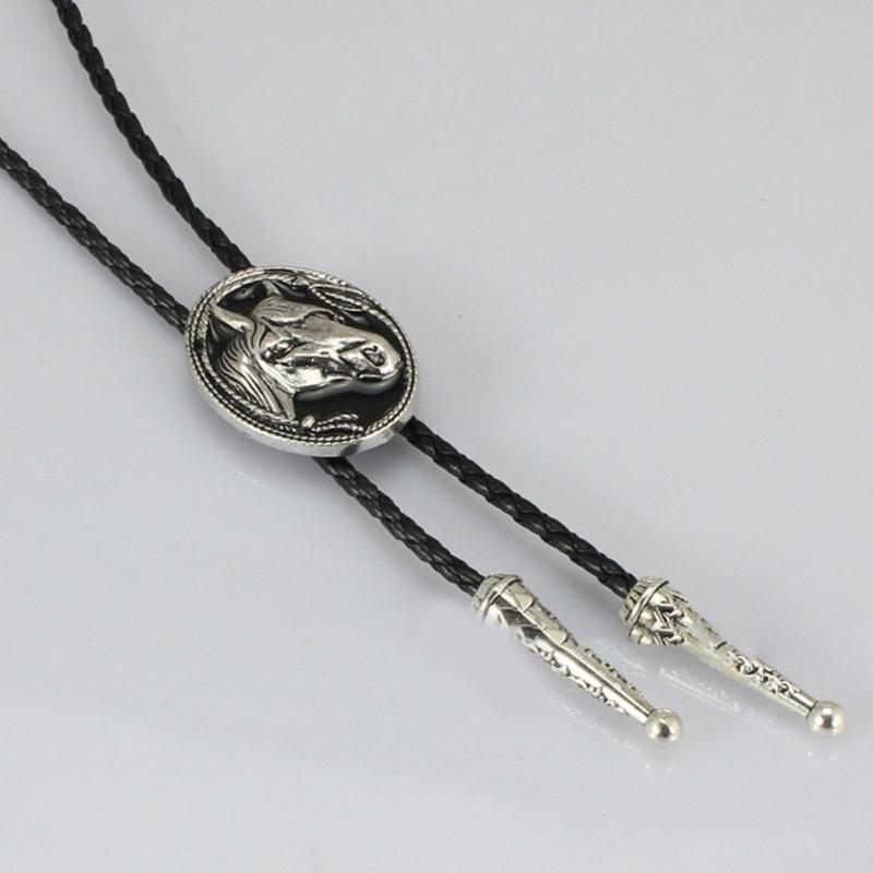 Bolo Tie Punk Shirts Chain Lucky Knot Collar Necklaces Long Neckties Pendant