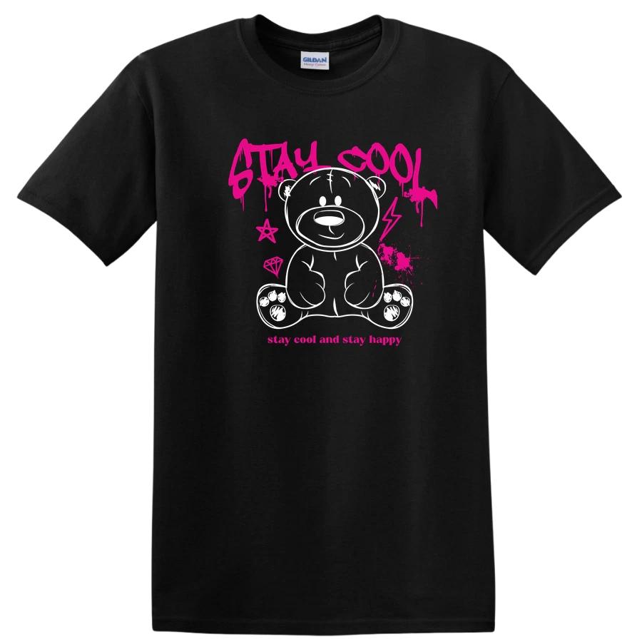 Cool Cartoon Bear Graphic T Shirt Funny Design for Kids and Adults Tee XL