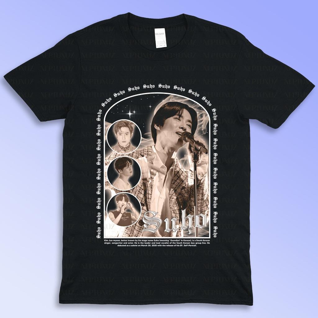 SUHO Kpop Shirt, Vintage Retro Graphic Tee, Fan Fashion