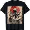 T-shirt Samurai Pieuvre Japonais Drôle Vintage Art Ukiyo-e