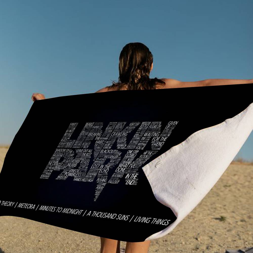 Band L-Linkin Cool P-park Big Microfiber Beach Towels Quick Dry Towel Sand Beach Towels Pool Towel for Travel Swim Pool Yoga
