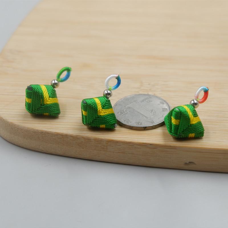 

Сплетенный вручную маленький кулон Цзунцзы с изображением драконьих лодок, разноцветная веревка, саше для малышей, аксессуары для ножек и ножек Winding dumplings зелёный