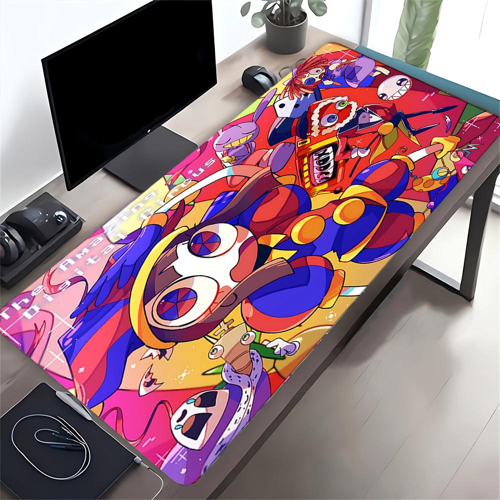 Digital Circus Adventure Large Gaming Mouse Pad Nonslip Rubber Base Waterproof Desk Mat For Office Pc Laptop