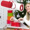 Wrapping Paper Holder Paper Roll Holder Christmas Decor Organizer With Zipper Transparent Holiday Decoration Box For Strap