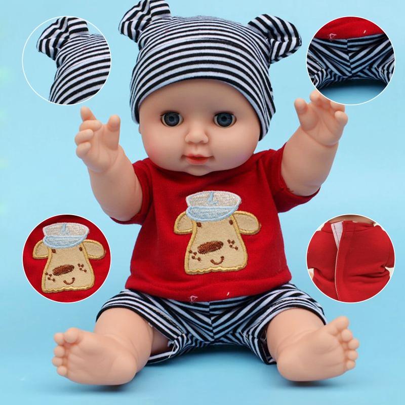 3Pcs Reborn Baby Dolls Boy Clothes 11 Inch Bear Outfit Accessories Sets Fit 11" Newborn Dolls Clothes Decorations