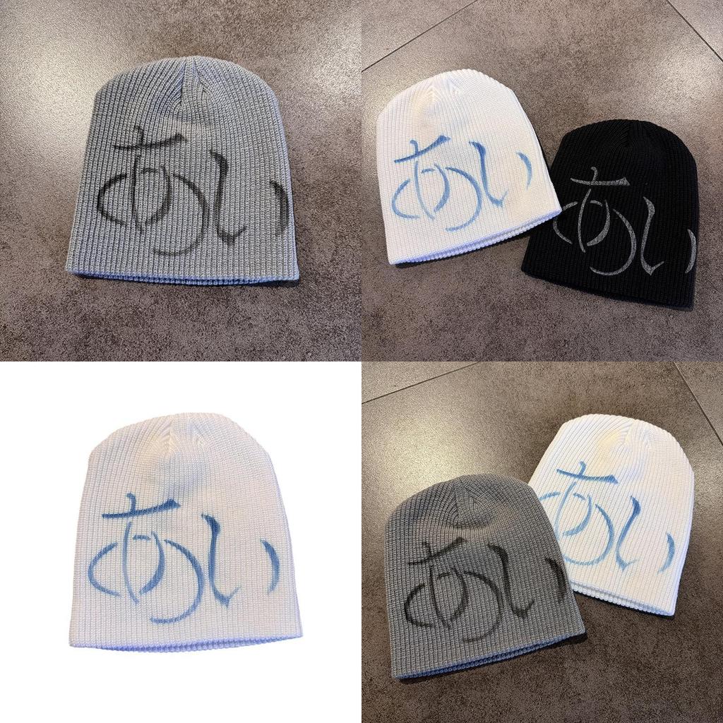 Street Style Knit Cap For Women Warm Beanie Autumn Winter Seasonal Wear