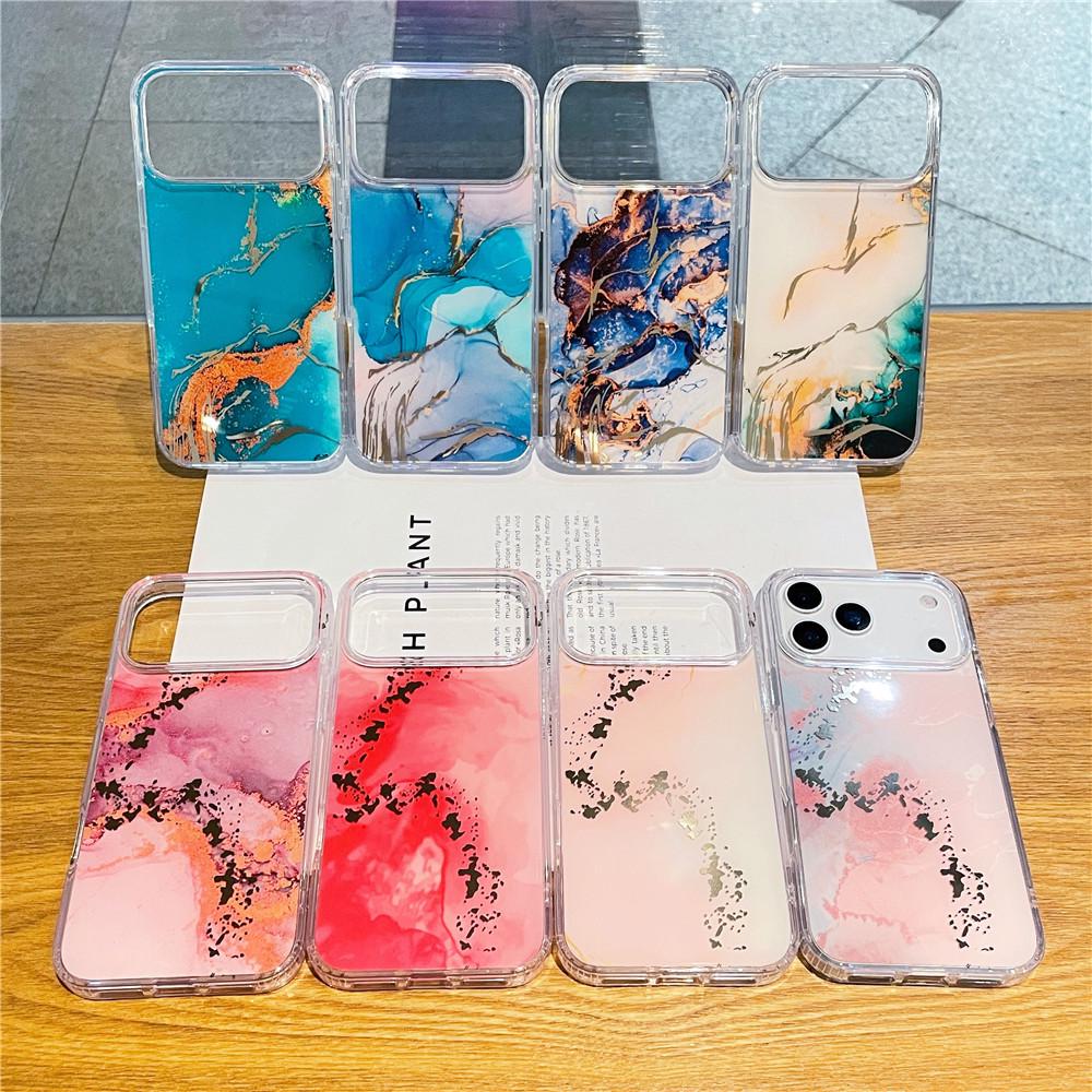 iPhone 17 Electroplated Marble Case: Unique Hot Stamping, Drop-Proof Design for Apple 16 Pro