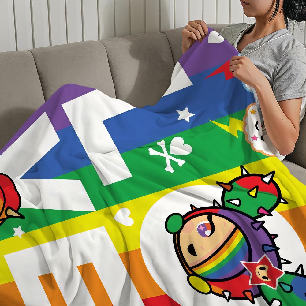 fashion Cartoon cute Blankets Flannel warm comfort T-tokidoki soft plush blanket for sofa living room office bedroom travel gift