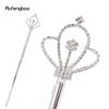 White Diamond Alloy Crown Fairy Wands Girl Princess Wands Kids Angel Wand 47cm