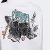 Adidas X Atmos X Jenny Kaori Anime Character Print Crew Neck Long Sleeve Sweatshirt Women Tops White GT0093
