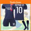 Kit de Futebol Paris Saint-germain 2324 Messi Neymar Mbappe Adequado para Crianças
