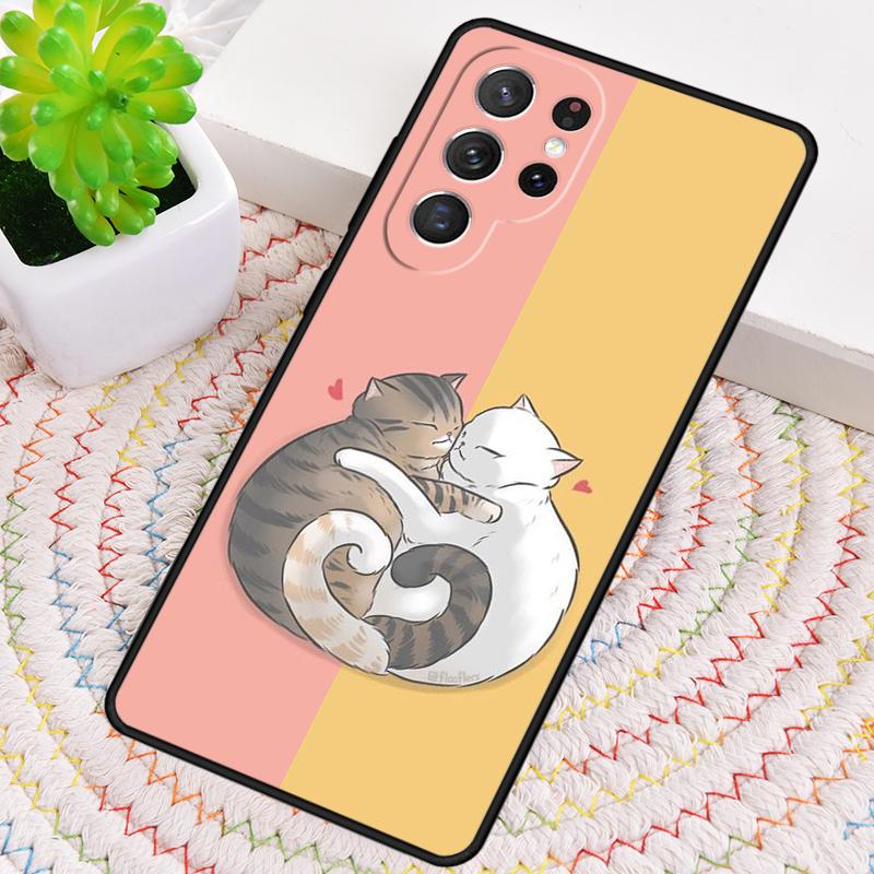 Cute Cat Phone Case for Samsung Galaxy note 10 pro S26 Ultra S23 S24 FE S25 S21 S22 PLUS shockproof Cove